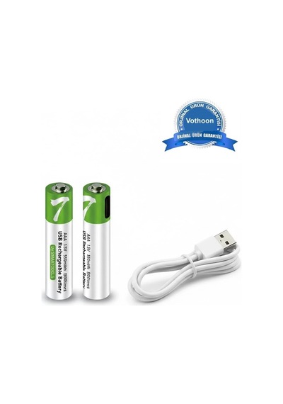 Mep Type-c Şarjlı 800mwh 1.5v Şarj Edilebilir 2 Li Aaa İnce Pil - Lityum Iyon Batarya Najmaddin