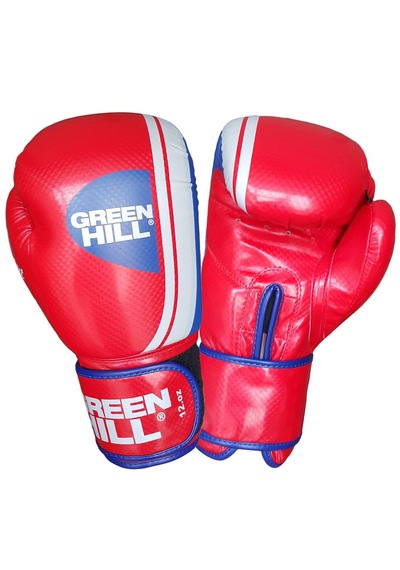Green Hill Knock Out Carbon Deri Boks Ve Kick-boks Eldiveni Kırmızı