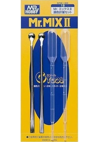 Mr.hobby Gt-28 0.3cc.metal Boya Karıştırma Kaşığı 2 Adet Ve Uzun Damlalık Pipet 2 Adet
