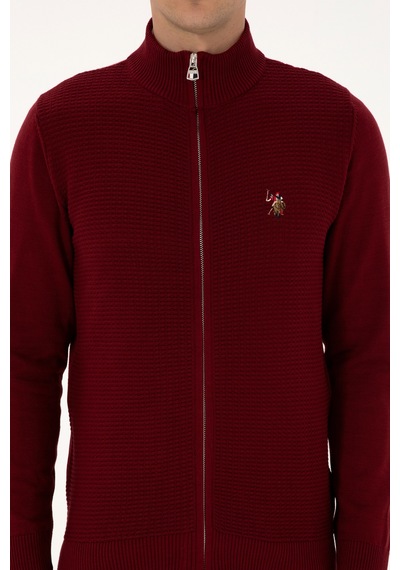 U.s. Polo Assn. Erkek Bordo Hırka Triko 50307800-vr014 Bordo