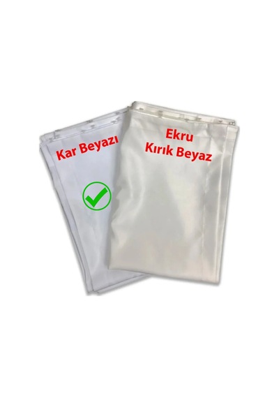 Beyaz Güneşlik Perde Saten Kalın 1. Sınıf Kullanıma Hazır Fon Perde Tül Perde Kar Beyazı Kar Beyazı