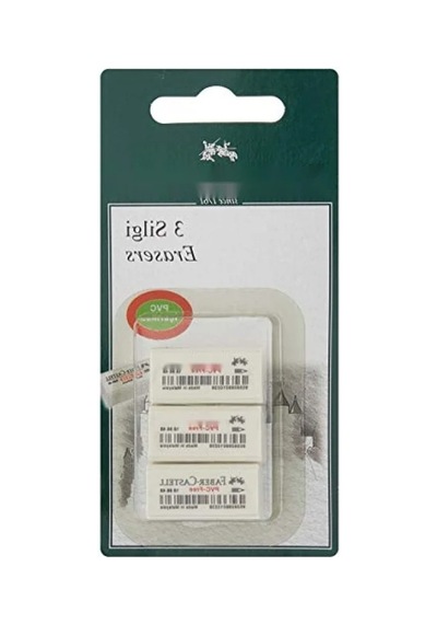 3'lü Beyaz Plastik Silgi Seti, Temiz Silme Özelliği