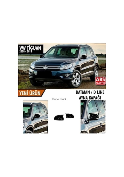Volkswagen Tigauan Mk1 Yarasa Ayna Kapağı Parlak Siyah