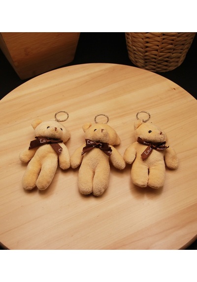Ayıcık Peluş Anahtarlık - 10 Adet - 1 Paket