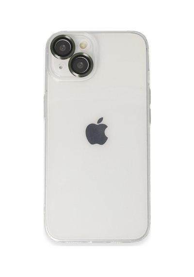 Apple iPhone Uyumlu 14 Kılıf Luko Lens Silikon - Yeşil Bz8683140585723