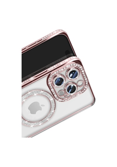 Newface - 753 - Apple iPhone Uyumlu 16 Pro Max Kılıf Joke Simli Magneticsafe Kılıf - Ece-umay - - Pembe
