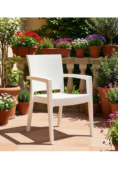 Novussi Paris Rattan Koltuk 4'lü Paket Beyaz