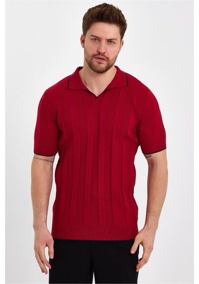Cool Tarz Koyu Kırmızı Erkek Polo Yaka Çizgili Triko T-shirt-trz19109r02s Koyu Kırmızı Koyu Kırmızı Cool Tarz Koyu Kırmızı Erkek Polo Yaka Çizgili Triko T-shirt-trz19109r02s Koyu Kırmızı Koyu Kırmızı