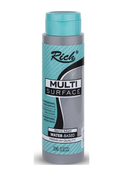 Rich Akrilik Boya Multi Surface 500 Cc İs Siyah 500-2240 Çok Renkli