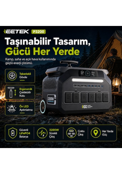 Initial Entropy Energy P3200+sp400 Profesyonel Solar Enerji Paketi 2048wh 3200w Güç İstasyonu+400w Güneş Paneli