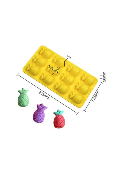 Silikon Kek Kalıp Ananas Kalıbı Şeker Hamuru Jelibon Silikon Kalıbı Renkli