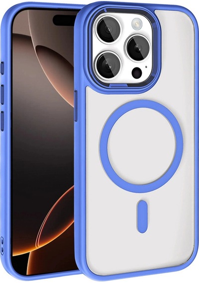 Joko Apple iPhone Uyumlu iPhone 15 Pro Max Terea Magsafe Kapak - Mavi Renkli