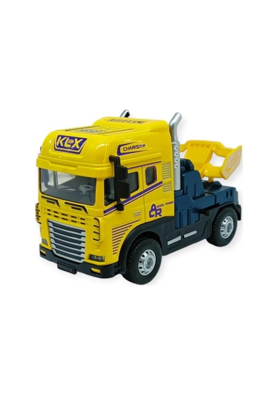 Metal Tır 1:24 - Sesli Işıklı Tır 13 Cm - Sarı Lisinya