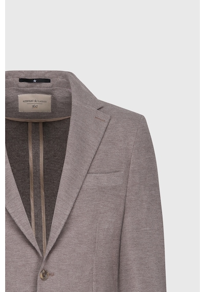 AC&Co / Altınyıldız Classics Erkek Acık Kahve Slim Fit Dar Kesim Mono Yaka Armürlü Torba Cepli Ceket Acık Kahve