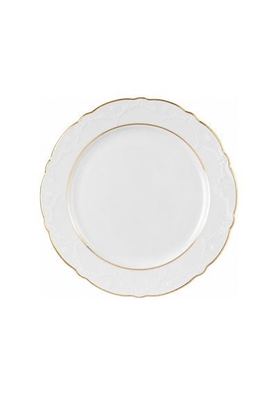 Porland Boya Yaldız 25 Cm Duz Tabak Beyaz