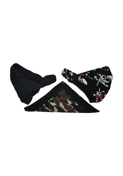 Lastikli Bandana Seti Paraşüt Bandana Model Kahverengi