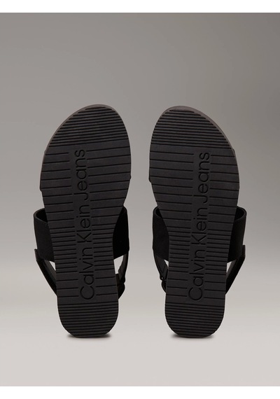 Calvin Klein Flatform Sandal Slıng In Siyah