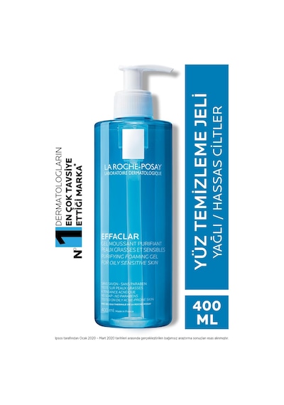 La Roche Posay Effaclar Temizleme Jeli Yağlı/akneye Eğilim Gösteren Ciltler Parlama Karşıtı 400ml