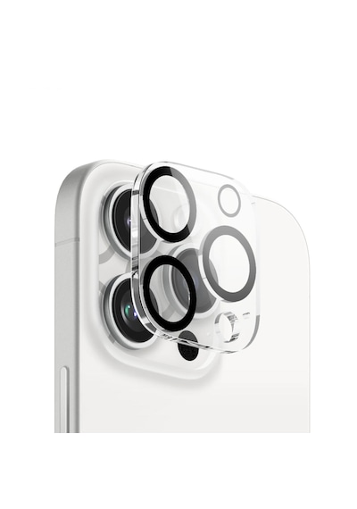 Apple Uyumlu iPhone 16 Pro 3D Kamera Camı Lens Koruyucu Şeffaf Al3403