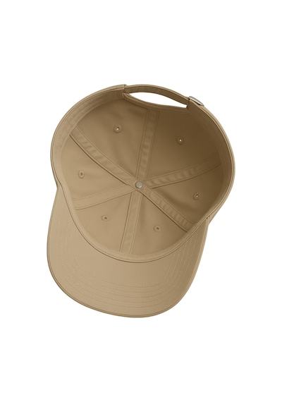 Perlotus Unisex Spor Kep Şapka Mikro Polyester Kumaş 6 Parça Ayarlanabilir Metal Tokalı Krem