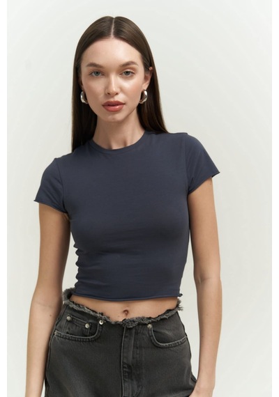 Mai Collection 2733 - El Amor Antrasit Penye Crop