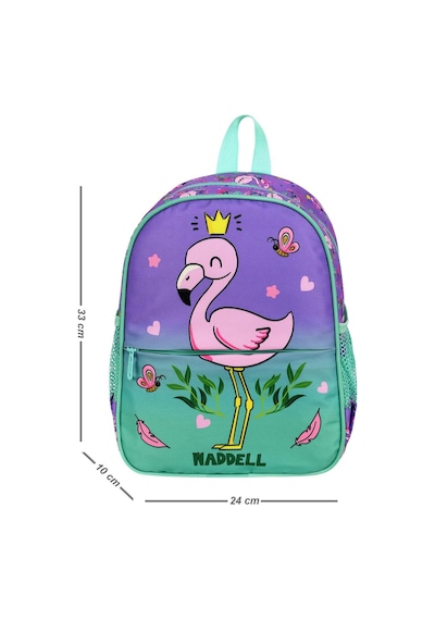 Waddell Lisanslı Flamingo Desenli Anaokul Kreş Sırt Çantası