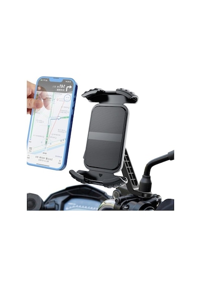 Kilit Sistemli Motosiklet Telefon Tutucu - Yatay Ve Dikey Kullanım