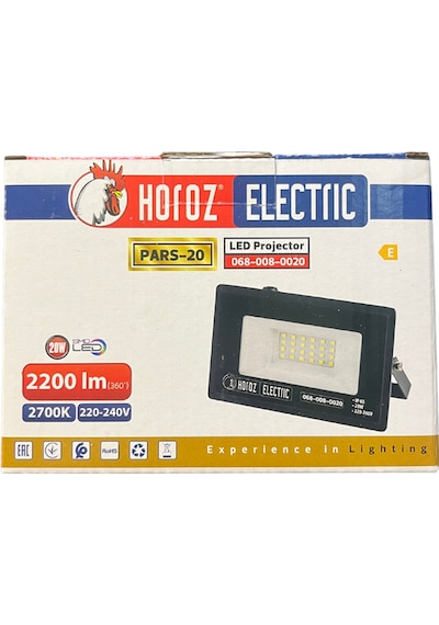 Horoz 068-008-0020 Pars-20 Led Projektör 20w Sarı Işık