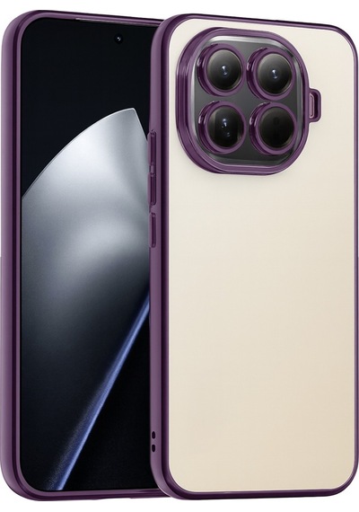Xiaomi Mi 15t Pro Uyumlu Lensli Silikon - Mor