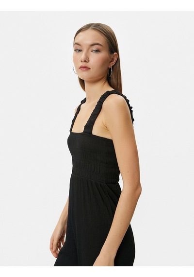 Koton Tulum Kalın Askılı Kısa Düz Geniş Paça Kare Yaka Siyah 4sal40029ık 4SAL40029IK999 Siyah Koton Tulum Kalın Askılı Kısa Düz Geniş Paça Kare Yaka Siyah 4sal40029ık 4SAL40029IK999 Siyah