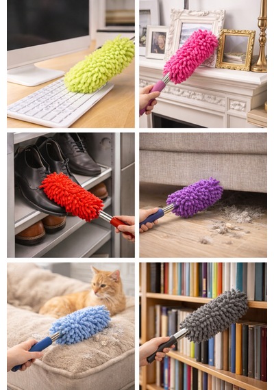 Mucit Home Teleskopik Uzayabilen Mikrofiber Toz Alma Fırçası 25-75 Cm