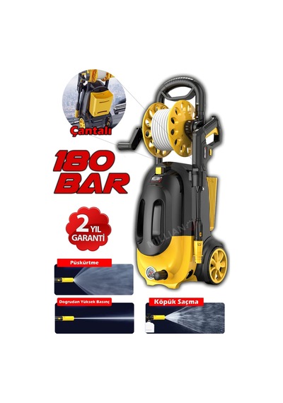 Millian MLN-DFWS001 180 Bar - 4500 W Bakır Sargılı Yüksek Basınçlı Yıkama Makinesi