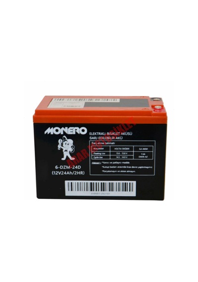 Elektrikli Bisiklet Akü 12v 24 Ah Yatık Monero Arr60077