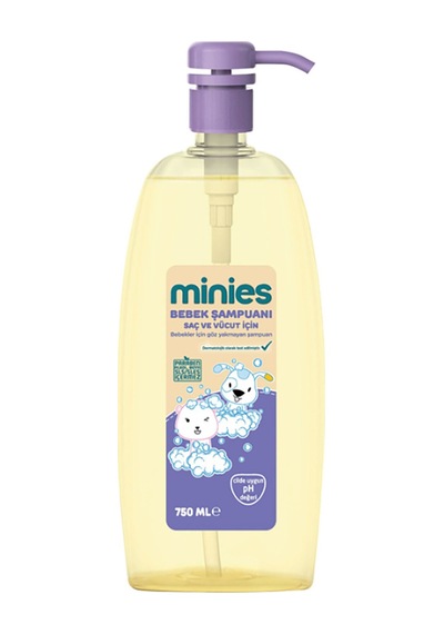 Minies Bebek Saç Ve Vücut Şampuanı 750 Ml 3 Adet