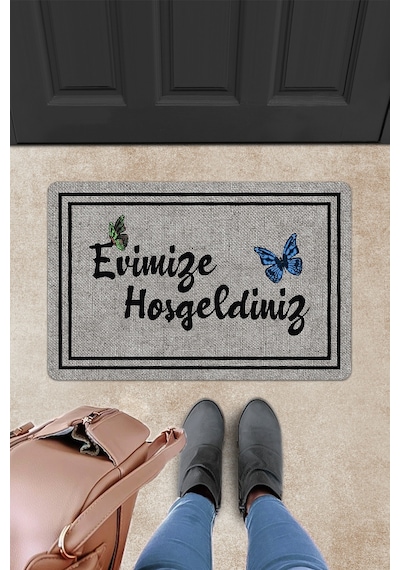 Evaşk Kapı Önü Paspası Vinil Kaymaz Tabanlı 45 X 70 Evaşkdm11074