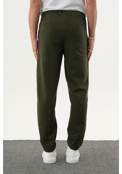 Redline Arden Kışlık Kalın Slim Fit Kemerli Erkek Pantolon Haki