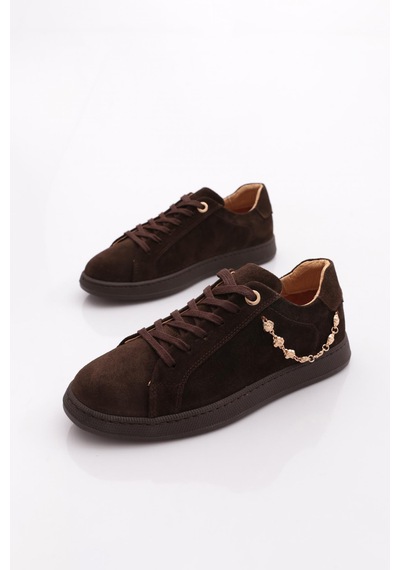Dgn 26027 Kadin Comfort Ayakkabi Kahve Süet