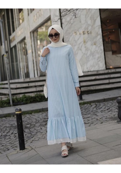 Pastelastore Neva Kadın Elbise Maxi Boy 1020-1 Mint Yeşili