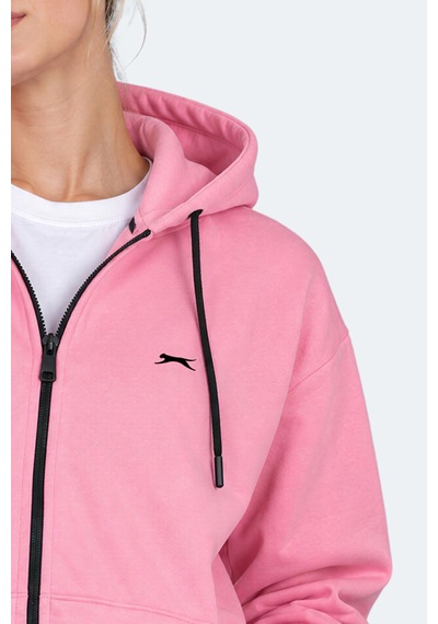 Slazenger Flores Kadın Kapüşonlu Pembe Sweatshırt