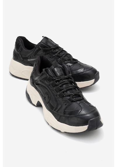 Luvishoes Letty Siyah Baskı Scuba Kadın Spor Ayakkabı Siyah