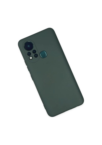 İnfinix Hot 11s Uyumlu Kılıf Nano İçi Kadife Silikon - Koyu Yeşil