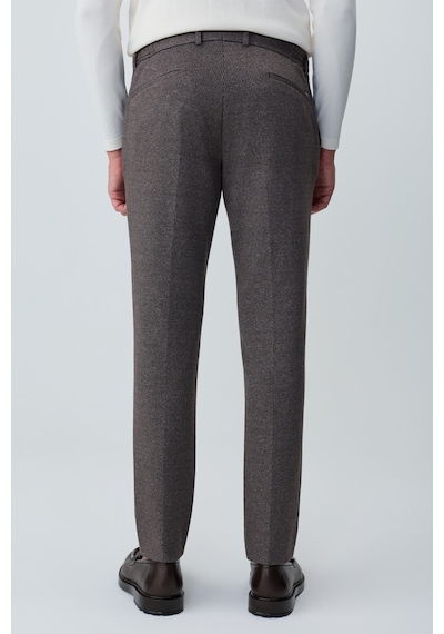 Morven Erkek Kahve Örme Trend Çizgili Slim Fit Pantolon 26ks003007400 Kahve