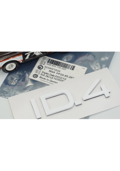 Dk Tuning Vw Volkswagen İd 4 Bagaj Beyaz Yazı Logo Arma -