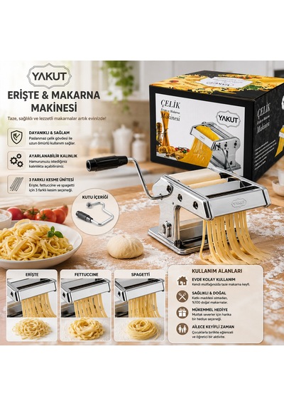 Küçük - 150lik Metal Erişte - Makarna Makinesi