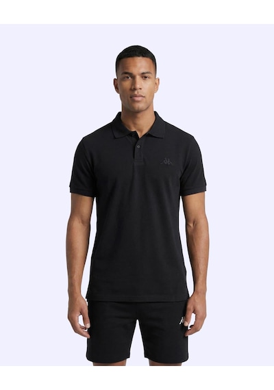 Kappa Fausto Erkek Siyah Regular Polo Yaka Tişört