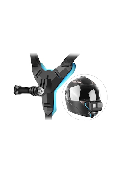 Kask Kamera Çene Tutucu Tüm Kameralar İle Uyumlu - Siyah