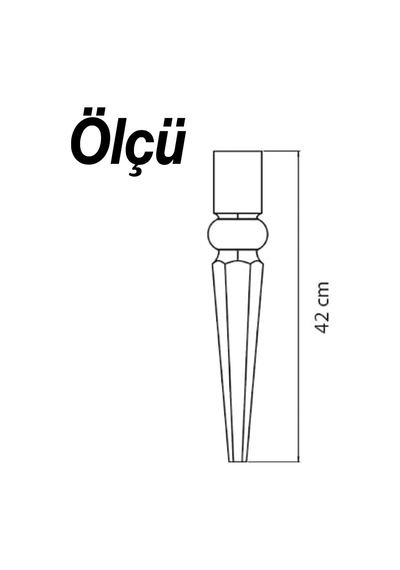 Elips 4 Adet Sehpa Ayağı 42 Cm Plastik Gümüş Gri Masa Ayak Mutfak Sehpası Masası Mobilya Ayakları 6395751