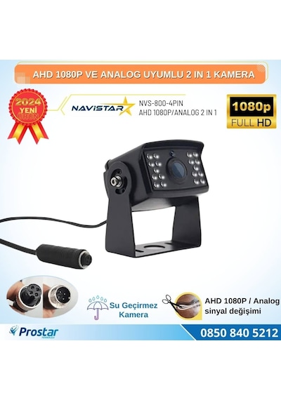 Ahd 1080p Ve Analog Pal Çevirilebilir 4 Pin Gece Görüşlü Metal A