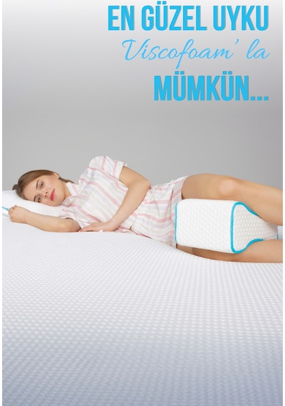 Viscofoam Luna Diz Arası Ortopedik Yastık Bacak Arası Visco Yastık - 25x20x14-7,5cm