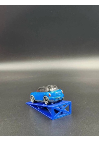 1:64 Ölçek Araba Rampası - Safir Mavisi
